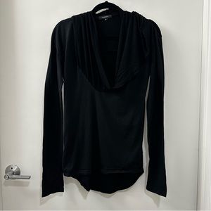 Distressed Unconditional Black Long Sleeve Shirt